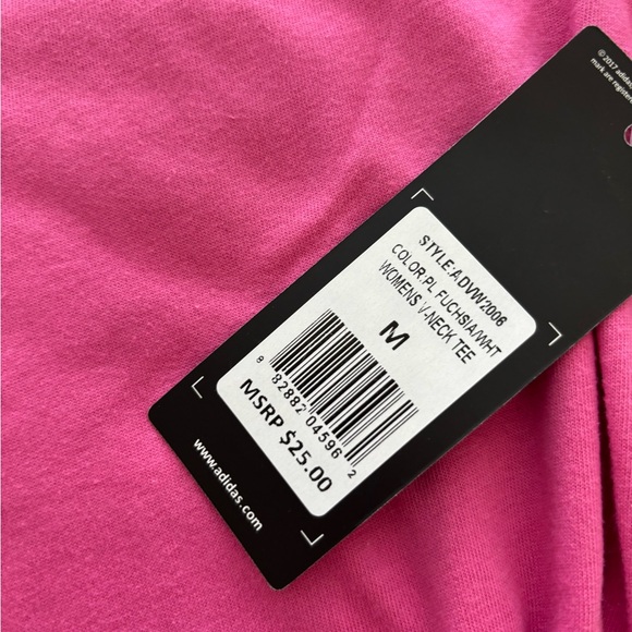 Adidas Women's Golf Pink V-Neck Top - Picture 4 of 7